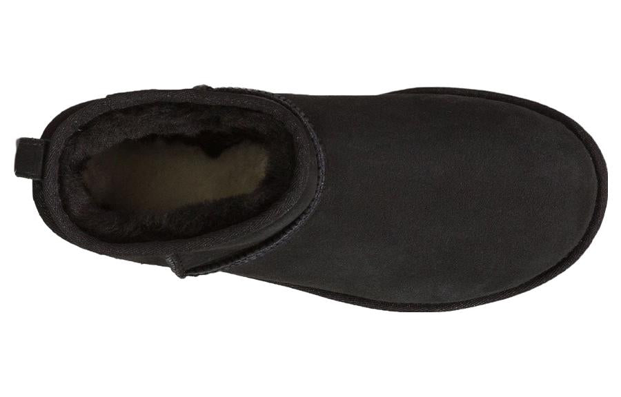 (WMNS) UGG Classic Ultra Mini Fleece Lined Brown 'Black' 1116109Y-BLK