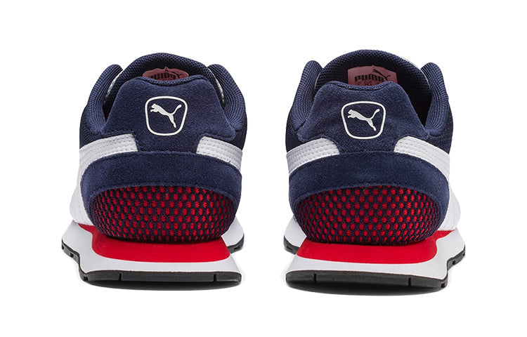 (GS) PUMA Vista Low Top Running Shoes Blue/White/Red 369539-02