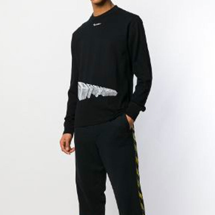 Men's Off-White 3d Pattern Pullover Black OMAB021R191850041088