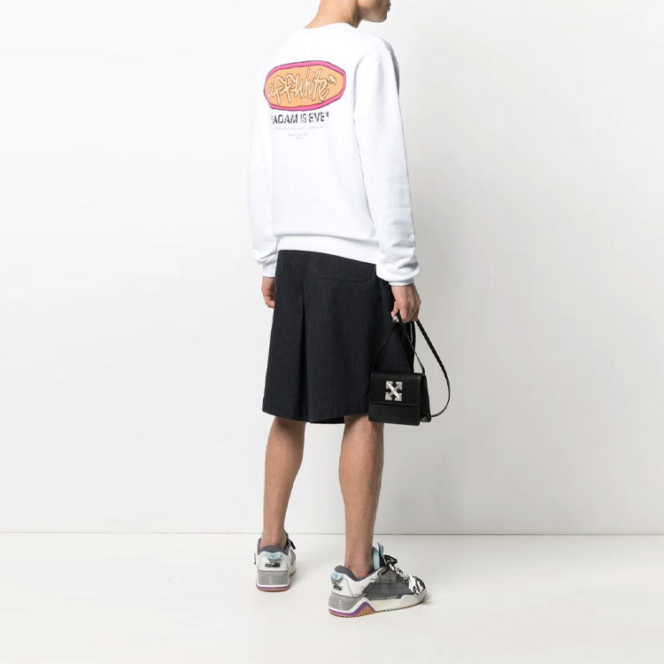 Off-White SS21 Logo Alphabet Printing Round Neck Pullover Version White OMBA025S21FLE0130184