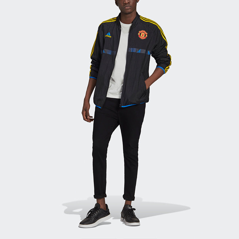 adidas 21-22 Season Manchester United Soccer/Football Sports Jacket Black GR3871