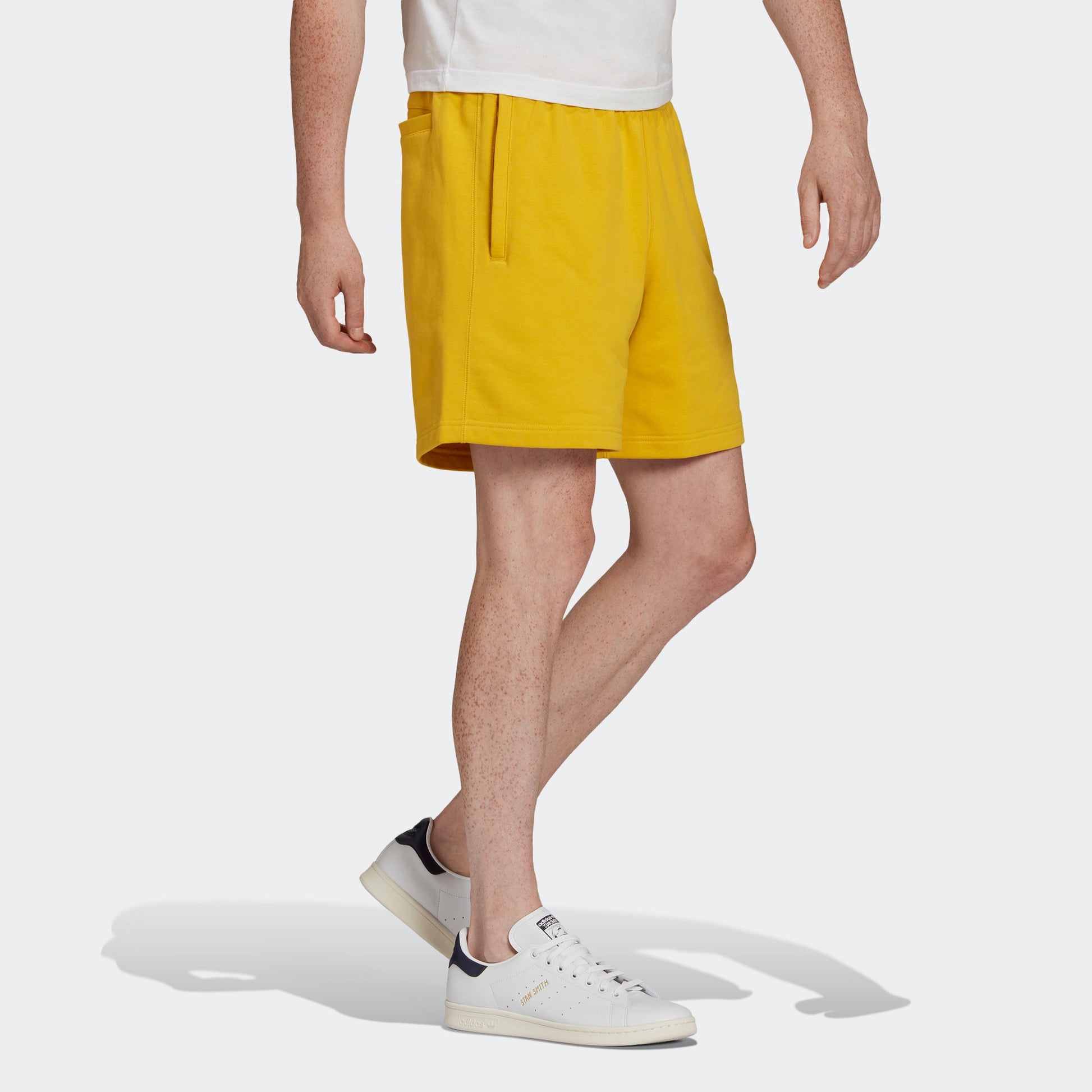 adidas originals C Short Ft Solid Color Lacing Sports Shorts Yellow HF6369