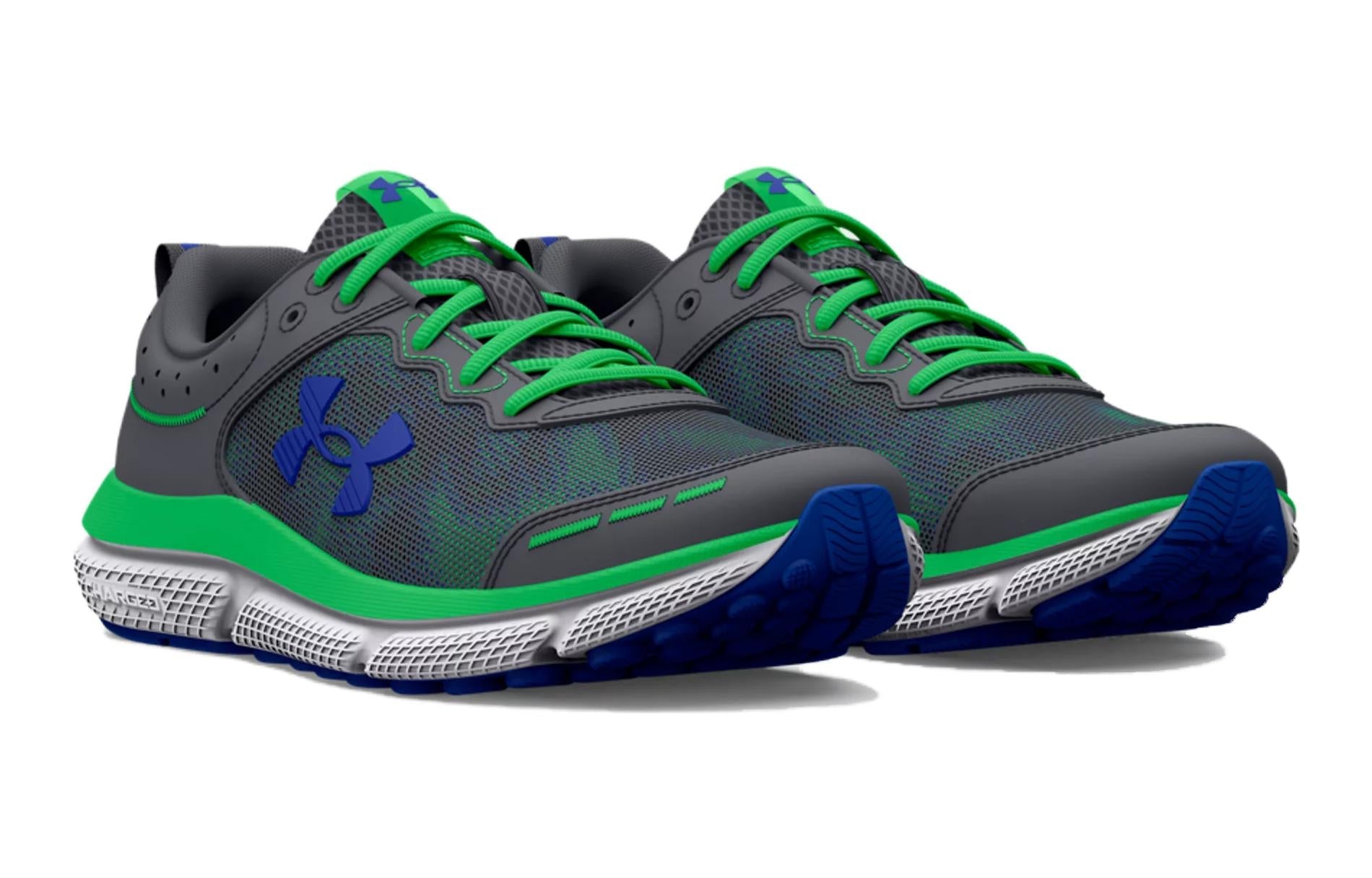 (GS) Under Armour Assert 10 AC Laser 'Pitch Grey Green Screen' 3026784-100