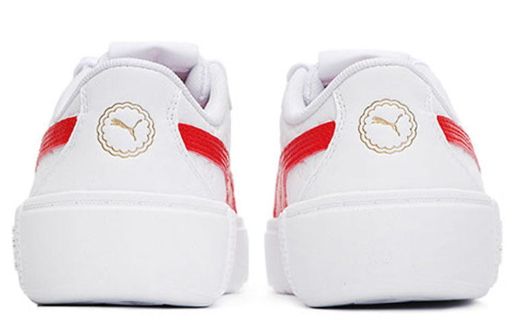 (WMNS) PUMA Smash Platform V2 'Celestial - White High Risk Red' 381156-01