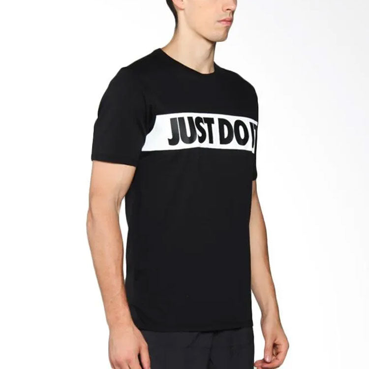 Nike Sportswear Just Do It Casual Knit Round Neck Short Sleeve Black 847632-010