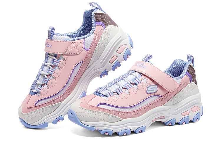 (GS) Skechers D'lites 'Pink Purple White' 302526L-PKBL