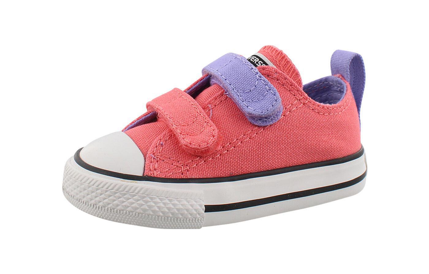 (TD) Converse Chuck Taylor Velcro Ox 'Pink' 742887C