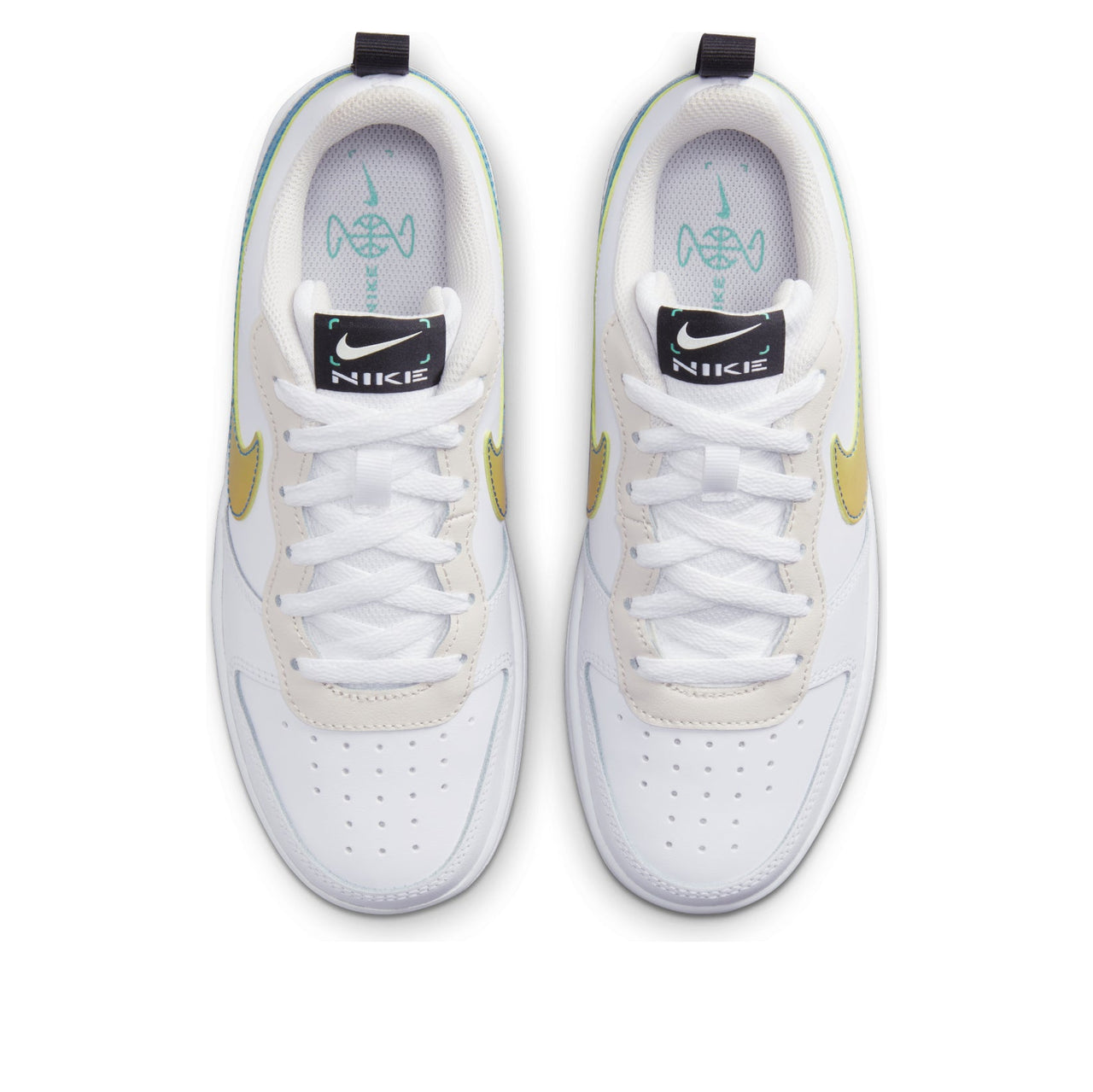 (GS) Nike Court Borough Low 2 'White Yellow Gradient' FJ7692-191