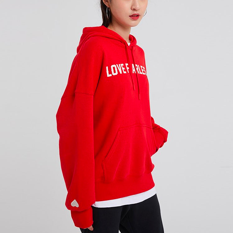 (WMNS) Converse Love The Progress 2.0 Oversized Pullover Hoodie Asia Sizing 'Red' 10020734-A02
