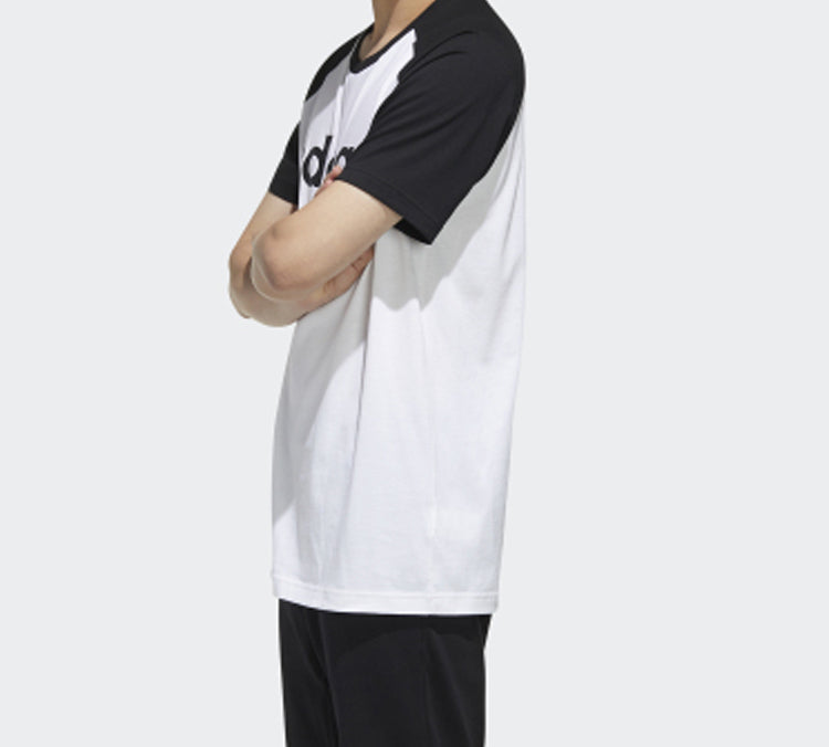 adidas neo Round Neck Sports Short Sleeve White FP7443