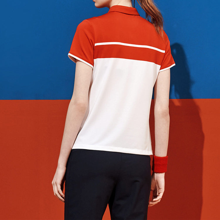 (WMNS) FILA ATHLETICS Knitting Polo Shirt White A11W023151F-WT