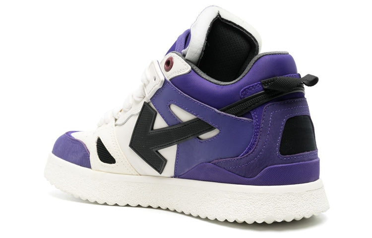 Off-White Sponge Mid-Top Sneakers 'Purple White Black' OMIA234S23LEA0013710