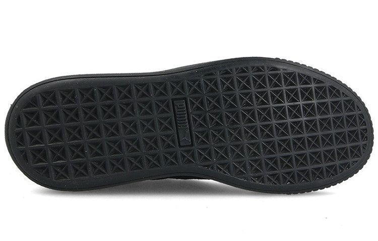 (WMNS) PUMA Platform Strap Satin Shoes Black 366009-02