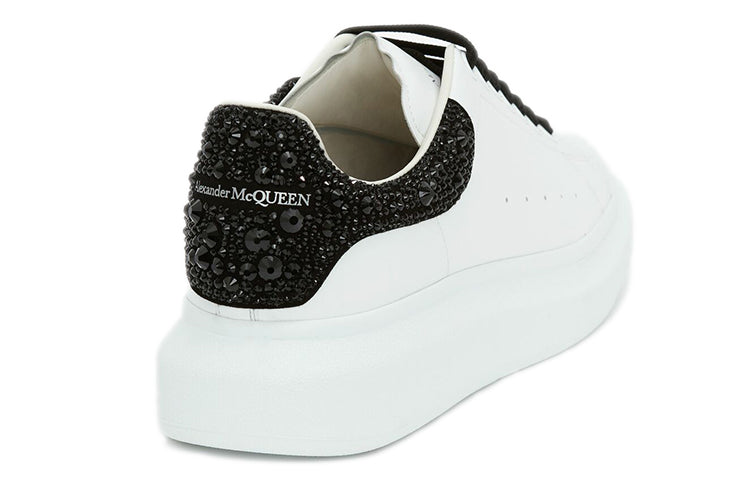 Alexander McQueen Oversized Sneaker 'White Jet Black Crystal' 662654WIA4U9581