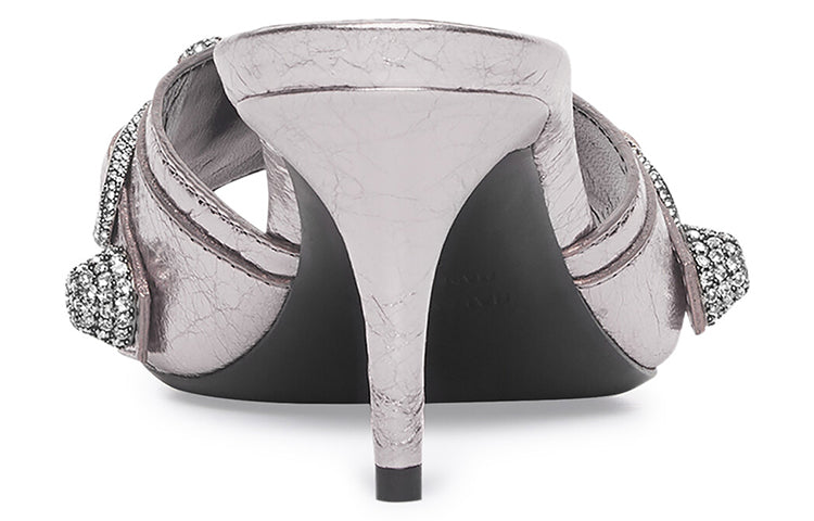 (WMNS) Balenciaga Cagole 70 Sandals 'Silver' 694347WBDK28081