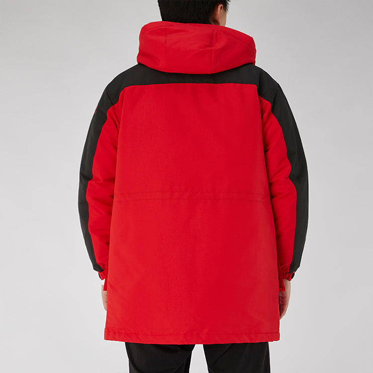 adidas Mid parka hooded Long Sleeves Down Jacket Red GN9834