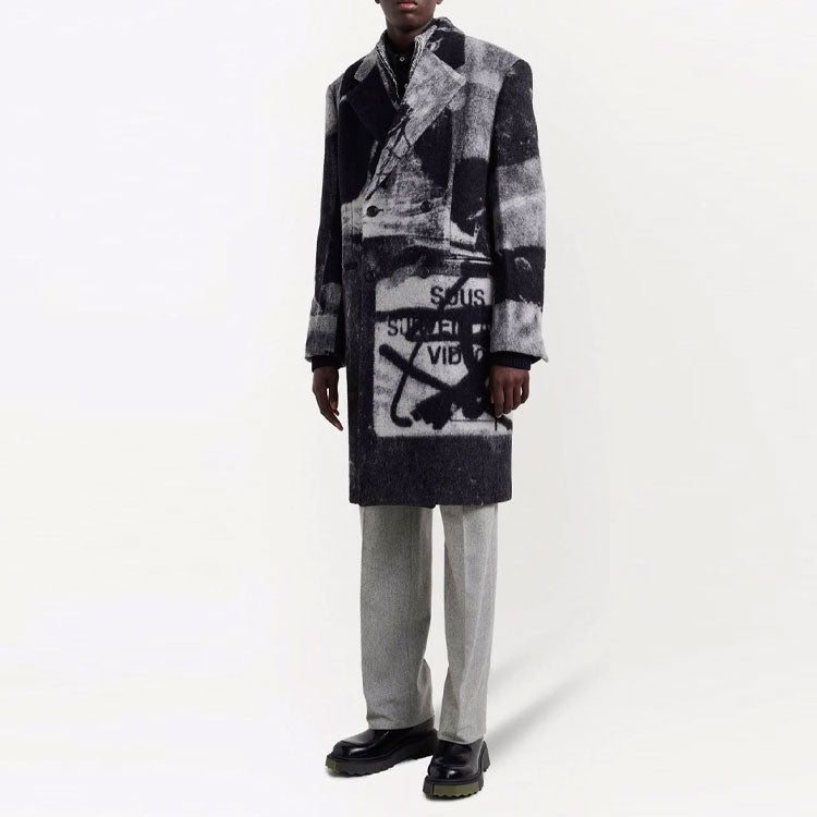 Off-White Tomek Double-Breasted Coat 'Multicolor' OMER031F21FAB0018400