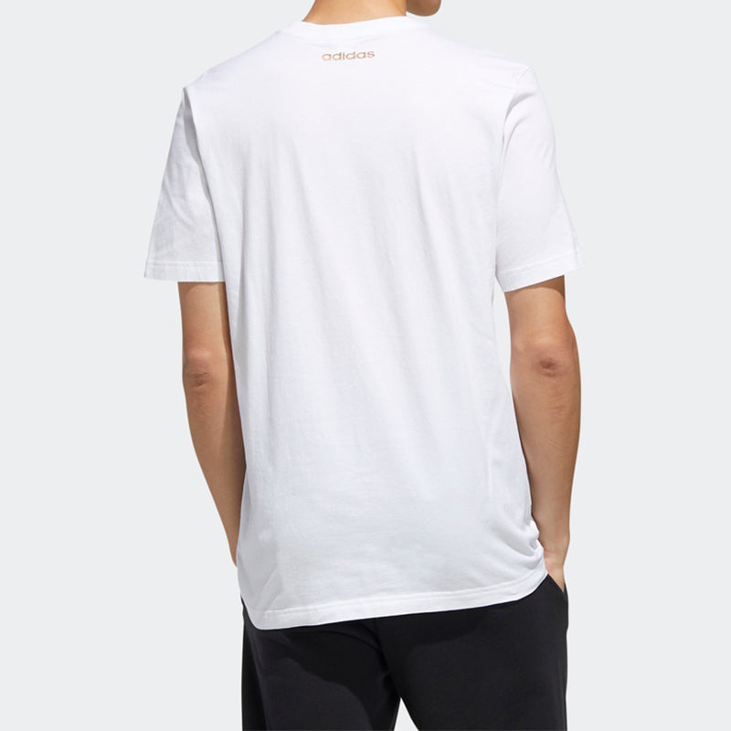 adidas M Ess Br Tee Sports Stylish Round Neck Short Sleeve White FM3444