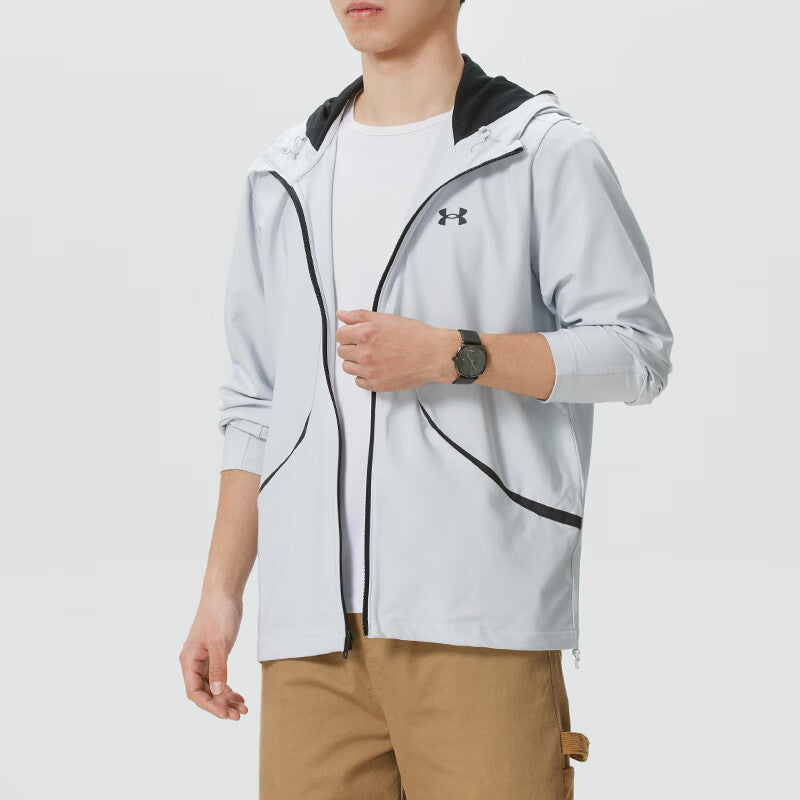 Under Armour Unstoppable Woven Jacket 'Halo Gray Black' 6014621-014
