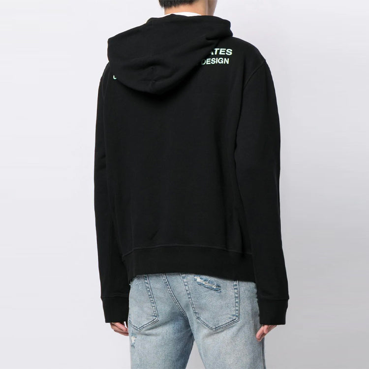 Off-White SS21 x Something & Associates Crossover Alphabet hooded Printing Black OMBB034T190030491044