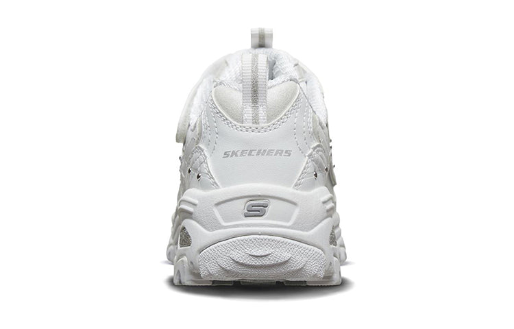 (GS) Skechers D'Lites 1.0 'White Silver' 664126L-WSL
