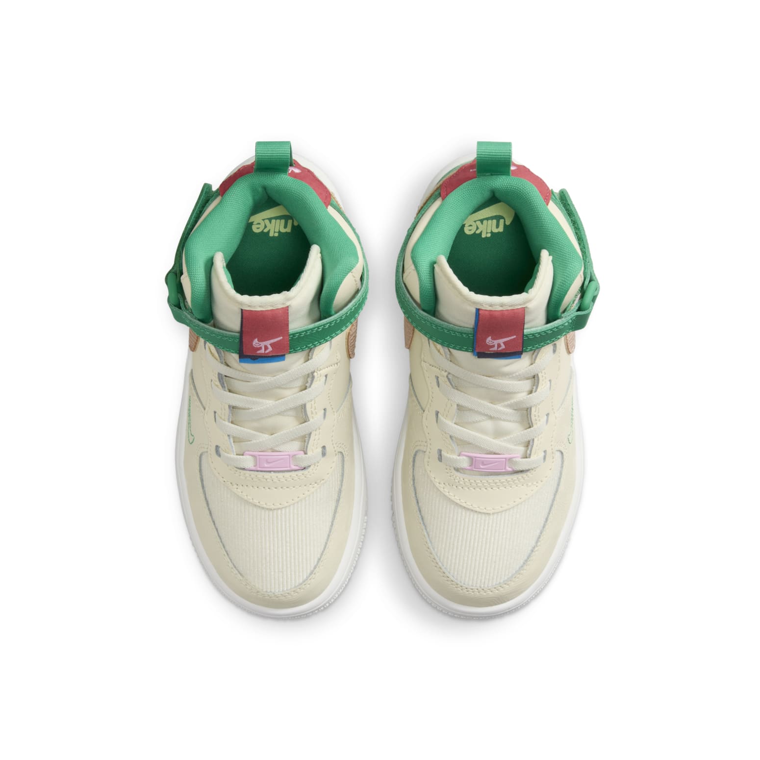 (PS) Nike Force 1 Mid SE EasyOn 'Coconut Milk Pink Green' FQ3694-100