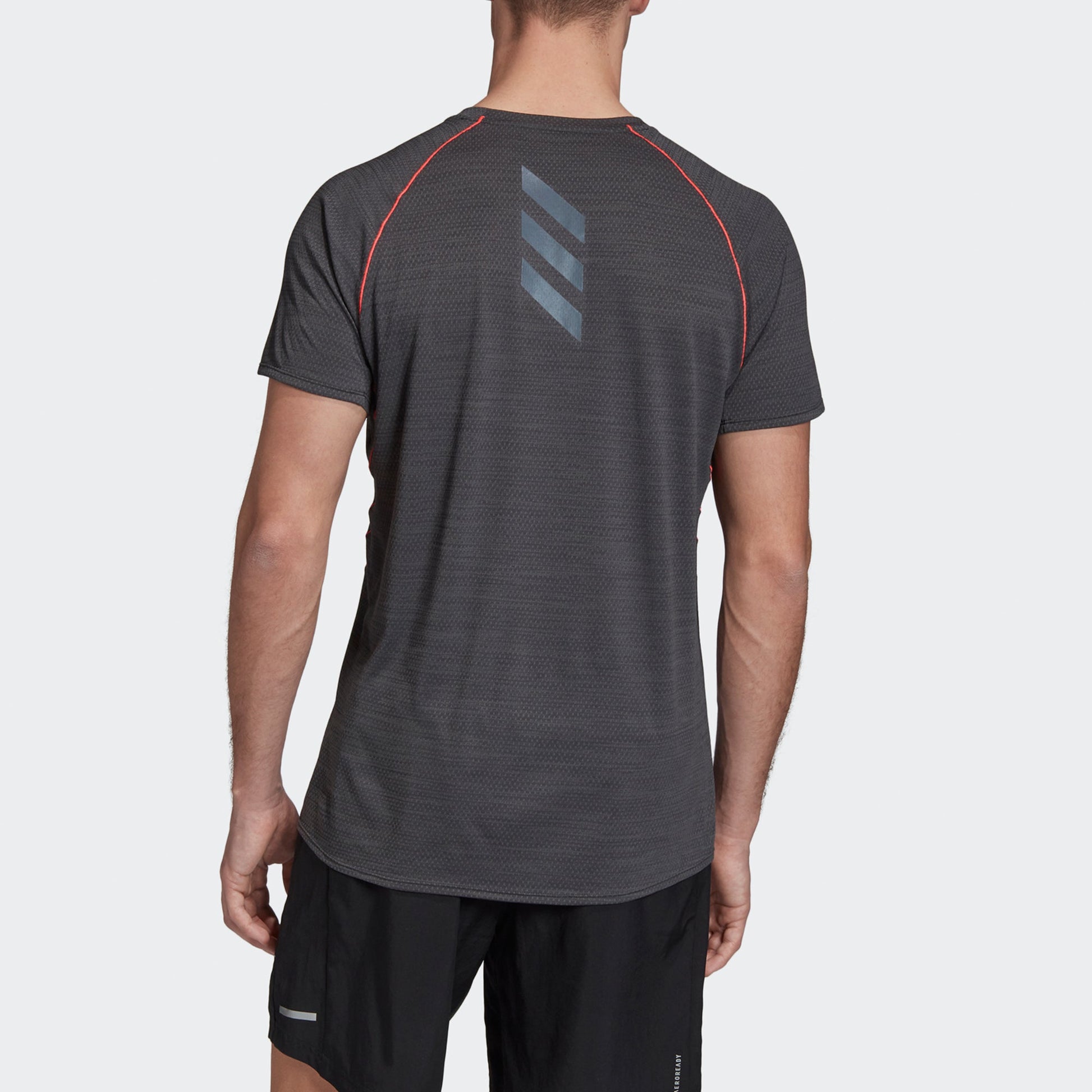 adidas Runner Tee Running Sports Training Quick Dry Short Sleeve Gray GH7895