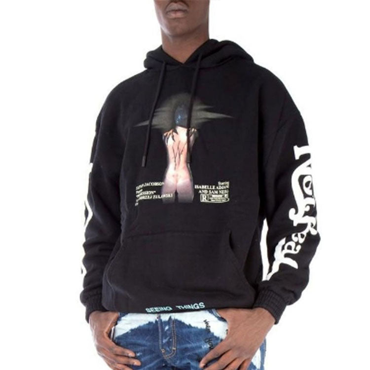 Off-White Printing Long Sleeves hooded Sports Slim Fit Version Black 0MBB009F171920561088