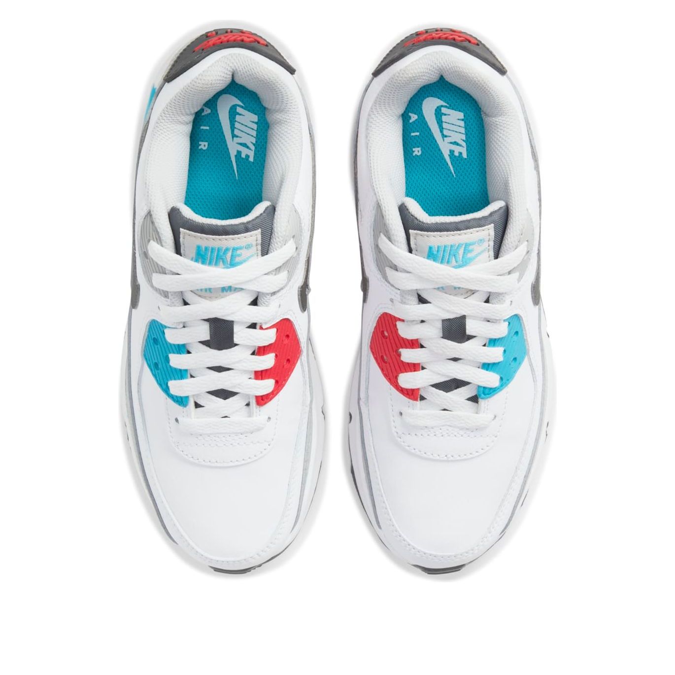 (GS) Nike Air Max 90 Leather 'White Chlorine Blue' CD6864-108
