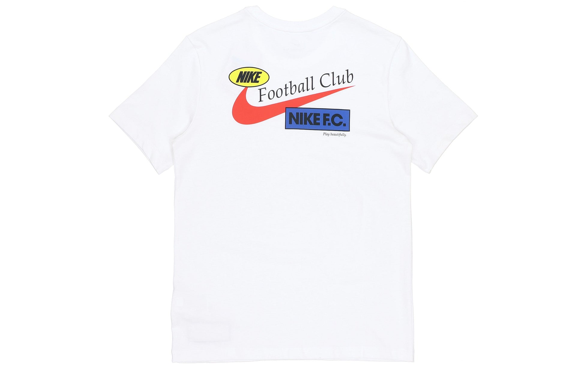 Nike Fc Tee Seasonal Grph H Back Large Logo Printing Sports Round Neck Short Sleeve White DH3703-100