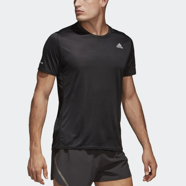 adidas Run Tee M CG Running Sports Round Neck Short Sleeve Black CG1953