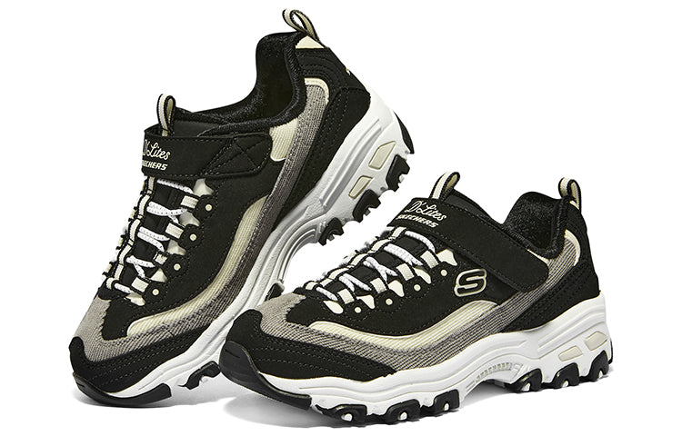 Skechers D'lites 1.0 Marathon Running Shoes 'Black Grey Beige' 302524L-BKNT