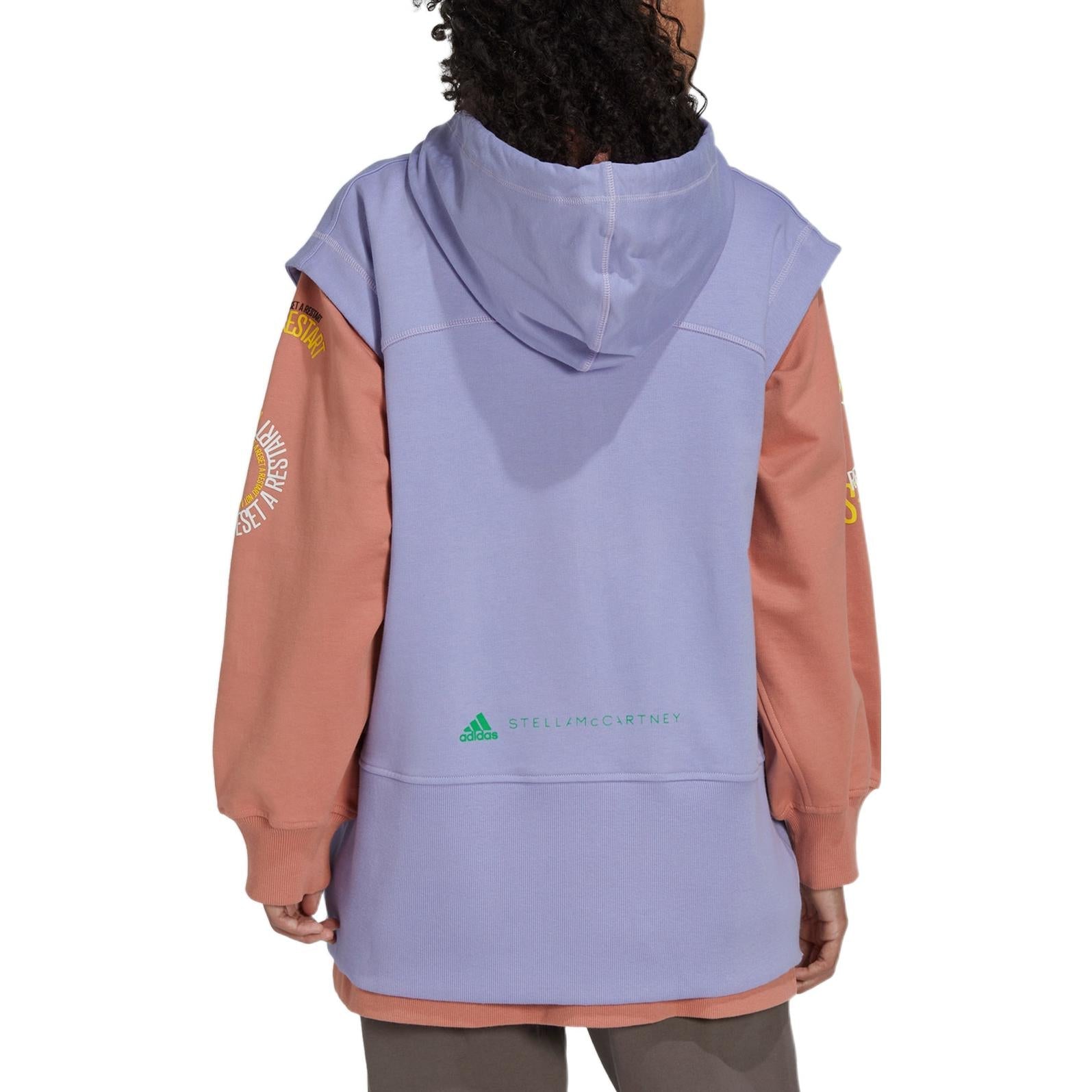 adidas Logo Alphabet Printing Pattern Hooded Zipper Purple IB5904