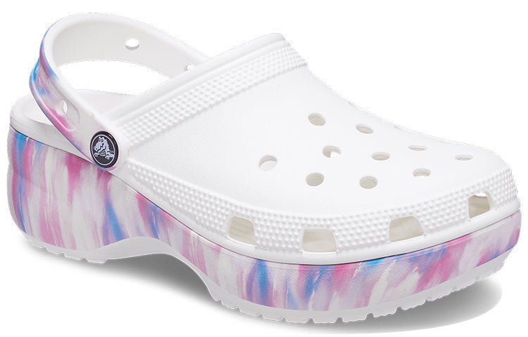 (WMNS) Crocs Classic Platform Dream Clog 'White Purple' 207580-94S