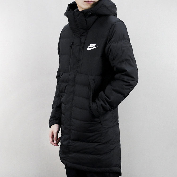 Men's Nike Casual Long Knee-Length Down Black Jacket 807394-011