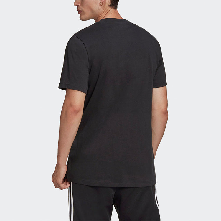adidas originals Run-dmc Printing Sports Cozy Round Neck Short Sleeve Black GT1763