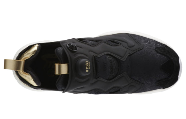 (WMNS) Reebok Instapump fury Sports Casual Shoes 'Black Gold White' V62778