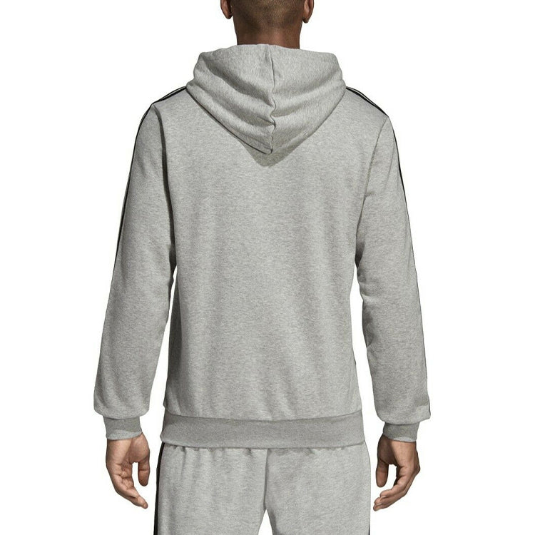 adidas Logo Printing Stripe hooded Long Sleeves Gray DQ3091