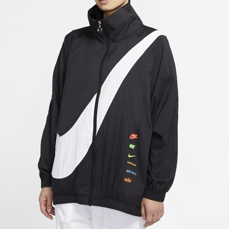 (WMNS) Nike Big Swoosh Jacket 'Black White' DA0981-010