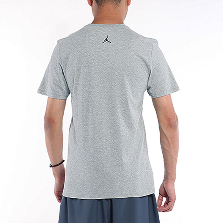 Air Jordan Basketball Printing Short Sleeve T-Shirt 'Grey' 810790-063