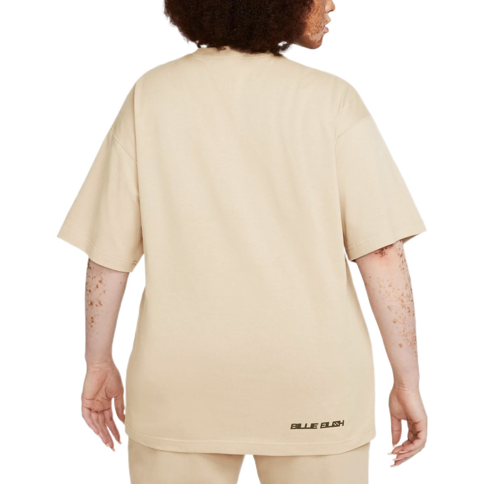 Nike x Billie Eilish Crossover SS22 Solid Color Loose Cozy Short Sleeve Asia Edition Couple Style Brown DQ7756-202