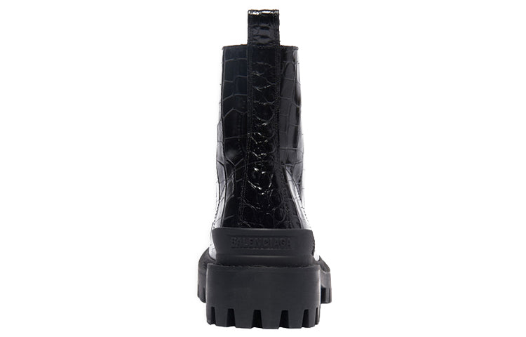 (WMNS) Balenciaga Strike Martin Boots Black 600970WA9D01000