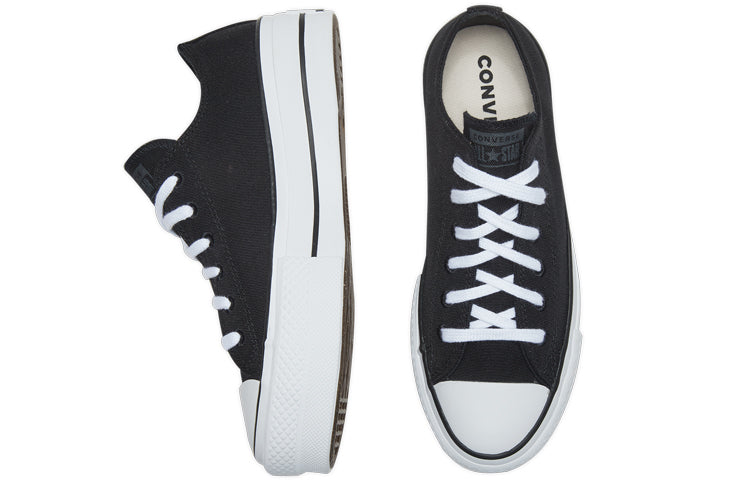 (WMNS) Converse Taylor All Star Lift Renew Canvas Thick Sole Black White 566231C