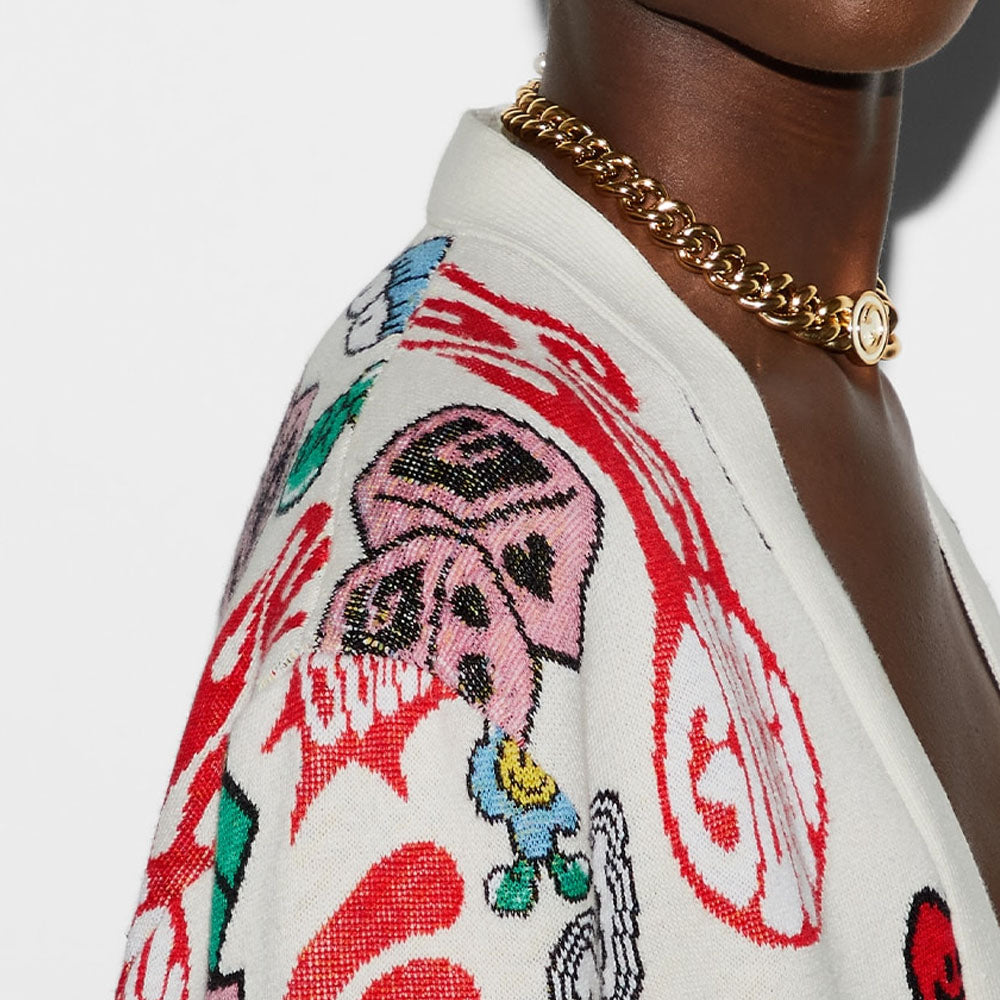 (WMNS) Gucci Cotton Wool Jacquard Cardigan 'Multicolor' 782217-XKDZ3-9275