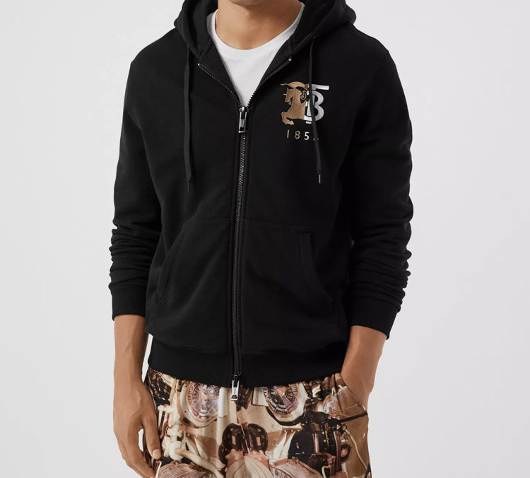 Men's Burberry Logo Zipper Black 80223061