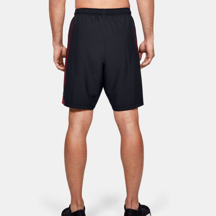 Under Armour Woven Graphic Training Shorts 'Black Red' 1345713-002