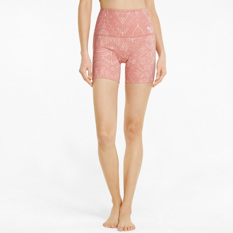 (WMNS) PUMA Studio Printed 5 Inch Training Legging Short 'Rosette' 521591-24