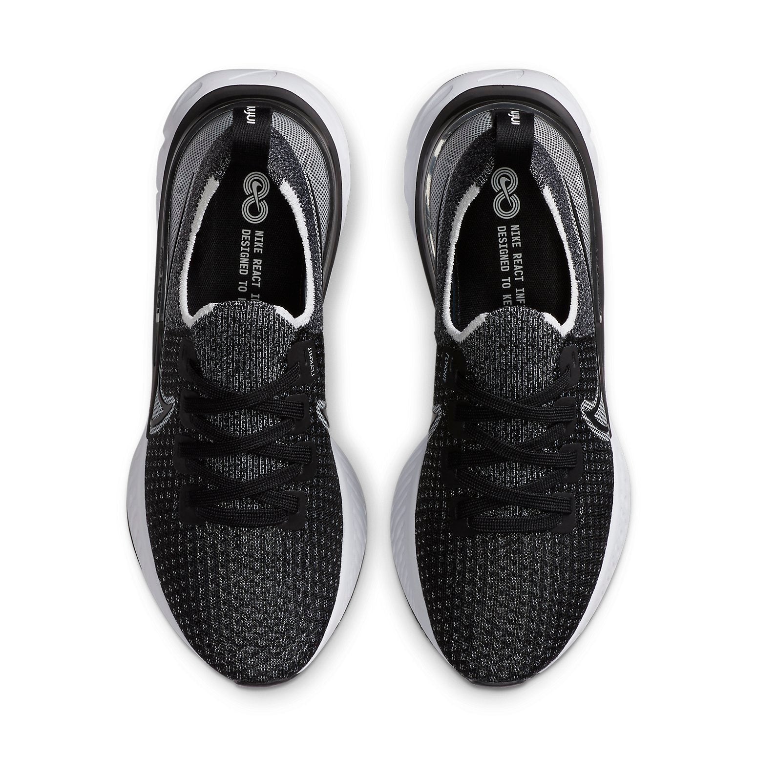 (WMNS) Nike React Infinity Run Flyknit 'Black White' CD4372-012
