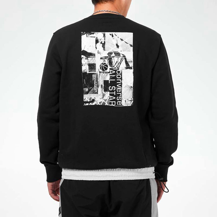 Converse Mixing Round-neck Sweater Men Black 10019975-A03