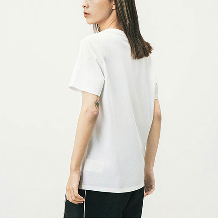 (WMNS) Vans Retro Printing Sports Round Neck Short Sleeve White VN0A5F1XWHT